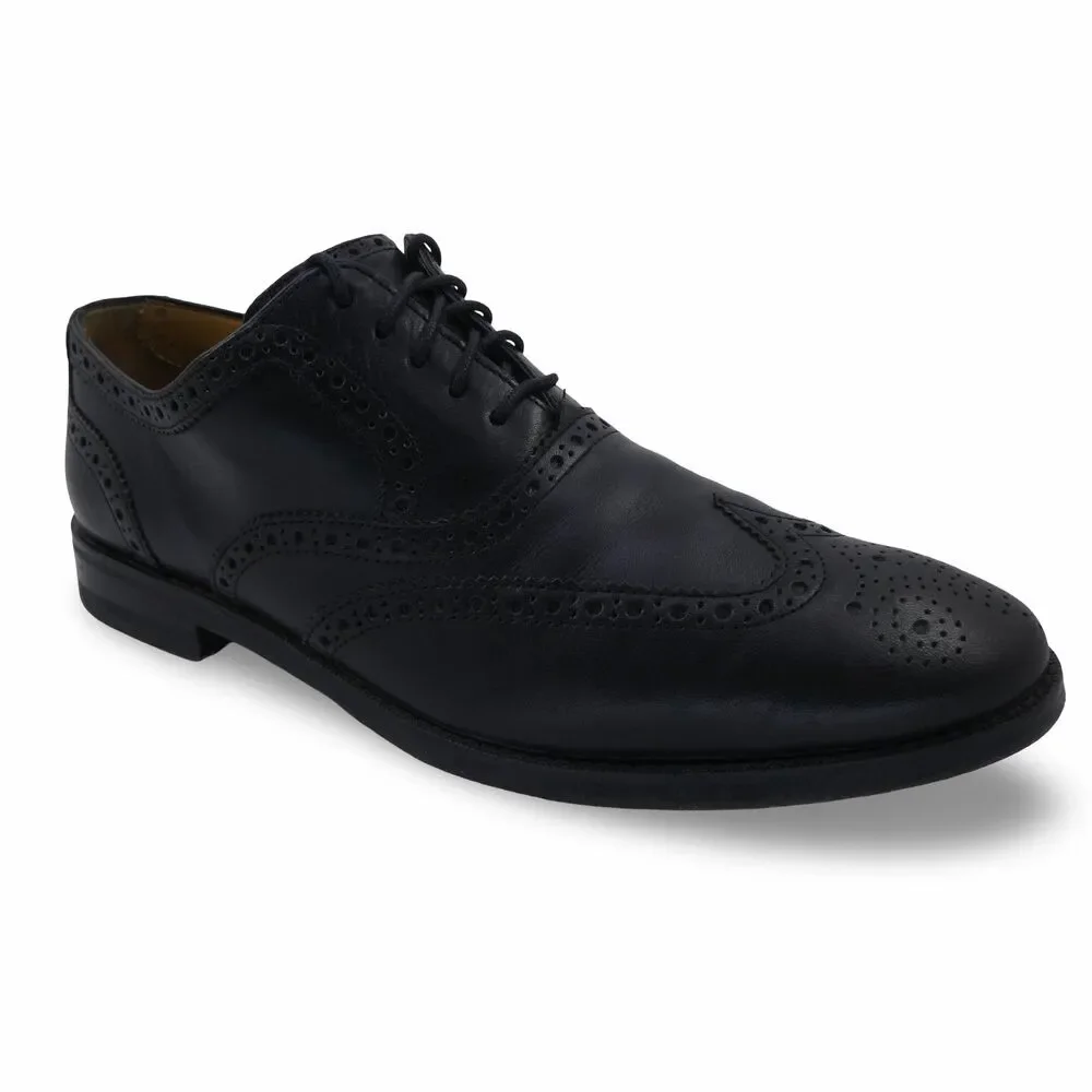 Cole Haan Men's Size US 9M C12914 Cambridge Wing Oxford Black Dress Shoes